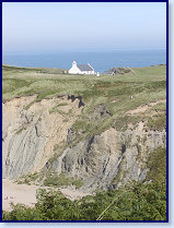 Mwnt Church & cliff